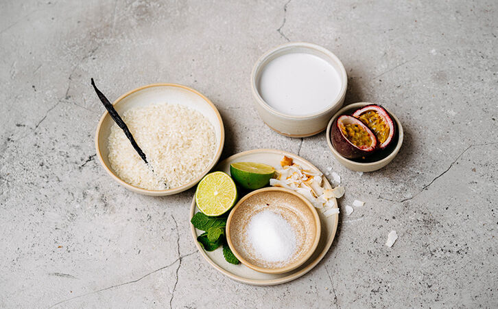 Rouhi’s signature coconut rice pudding - a dessert that will make your mouth water